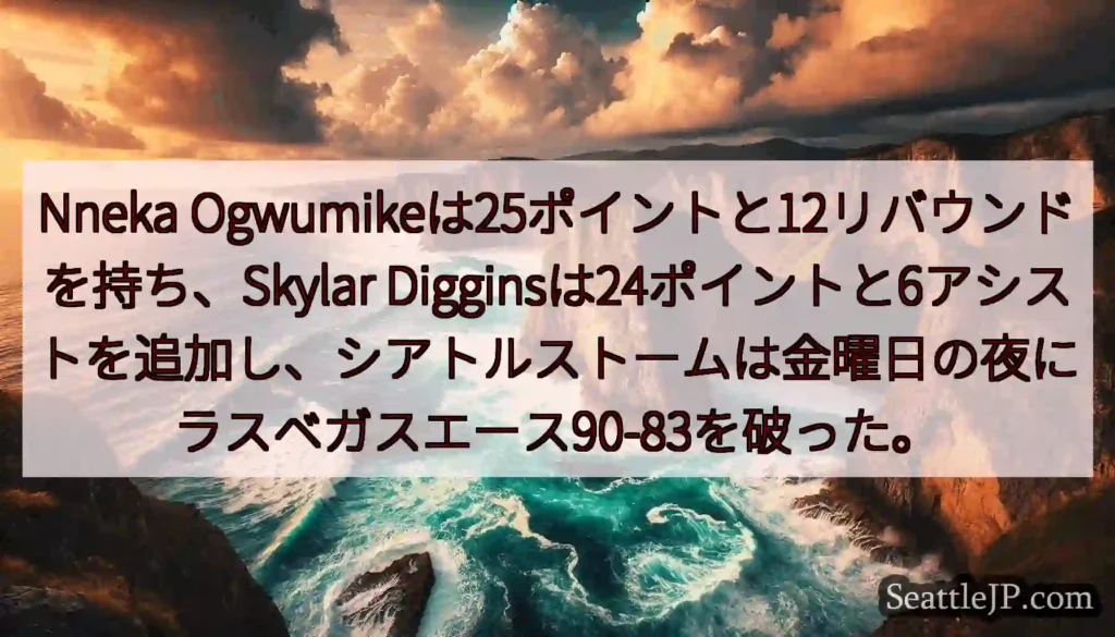 Nneka Ogwumikeは25ポイントと12リバウンドを持ち、Skylar