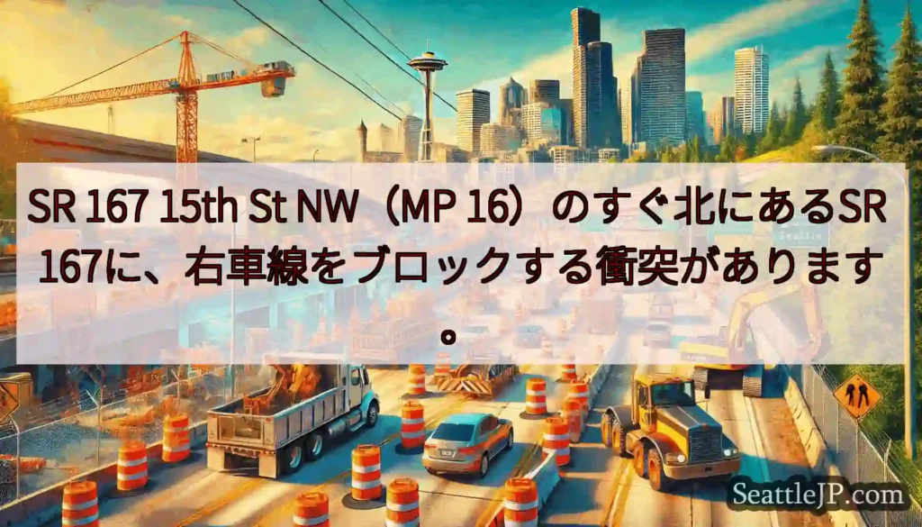 SR 167 15th St NW（MP 16）のすぐ北にあるSR