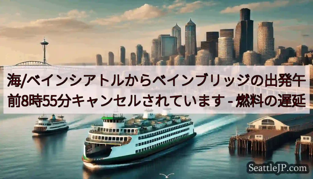 海/ベインシアトルからベインブリッジの出発午前8時55分キャンセルされています -