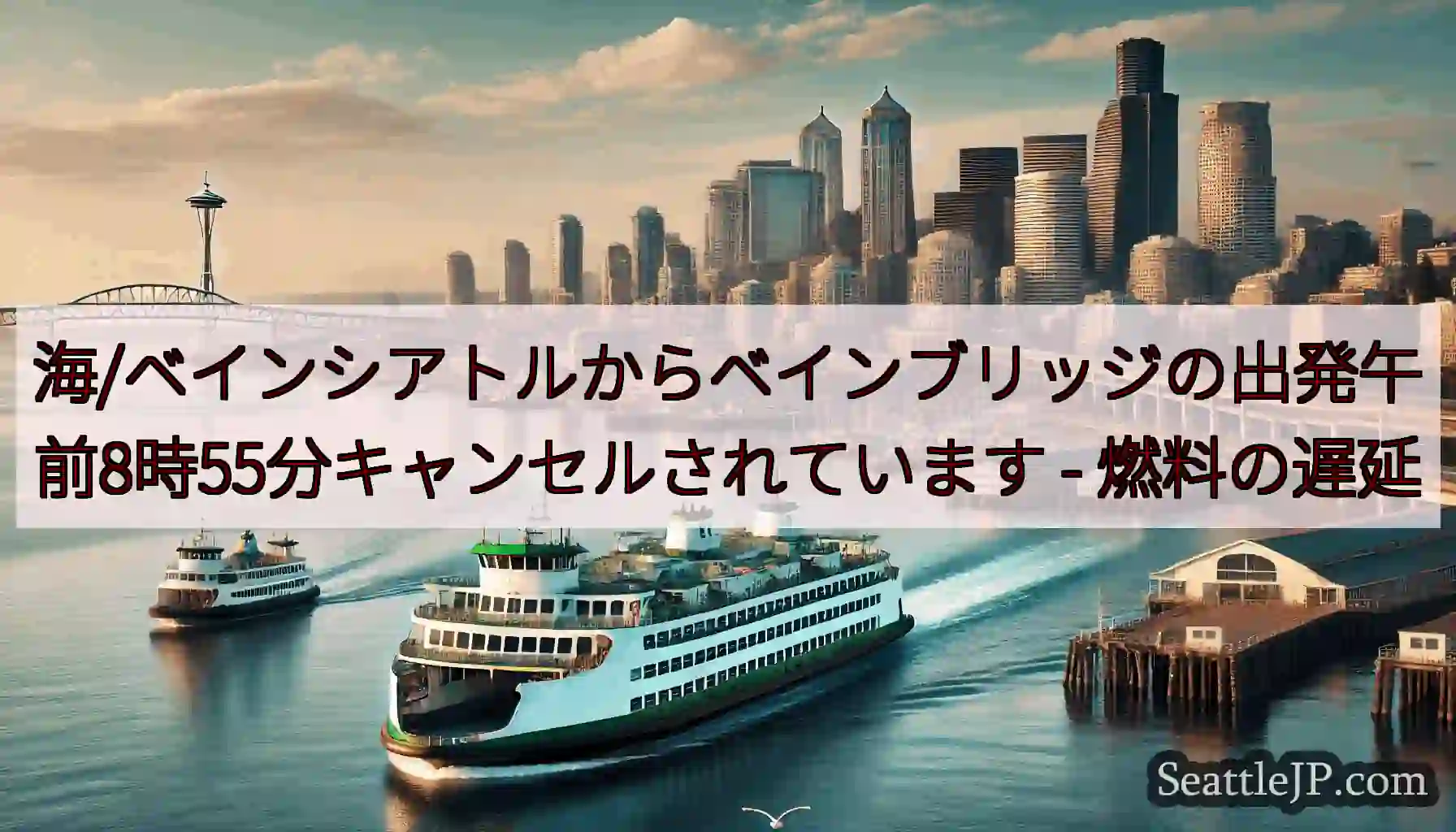 海/ベインシアトルからベインブリッジの出発午前8時55分キャンセルされています -