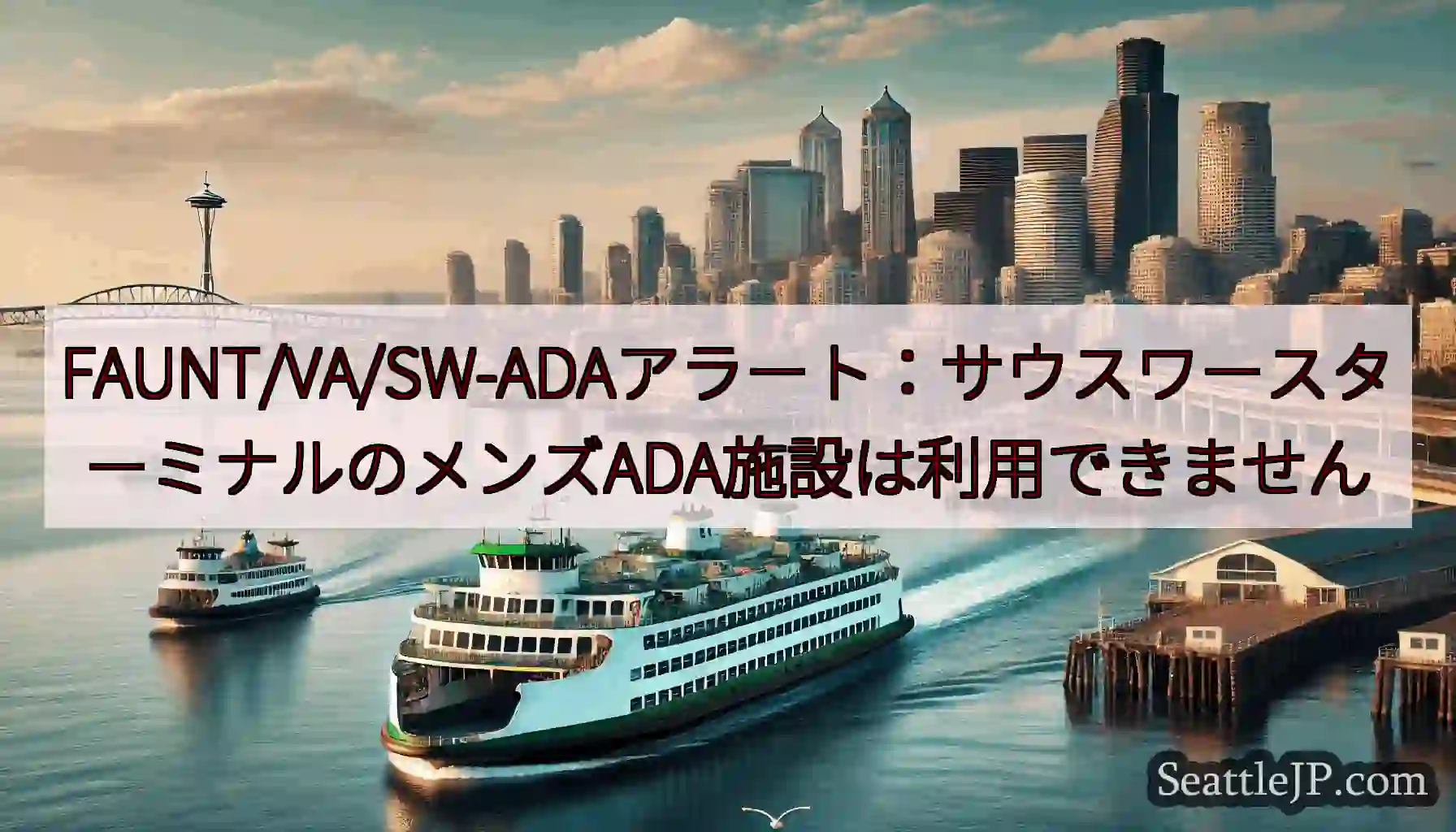 FAUNT/VA/SW-ADAアラート：サウスワースターミナルのメンズADA施設は利用できませんht