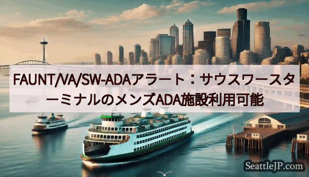 FAUNT/VA/SW-ADAアラート：サウスワースターミナルのメンズADA施設利用可能https: