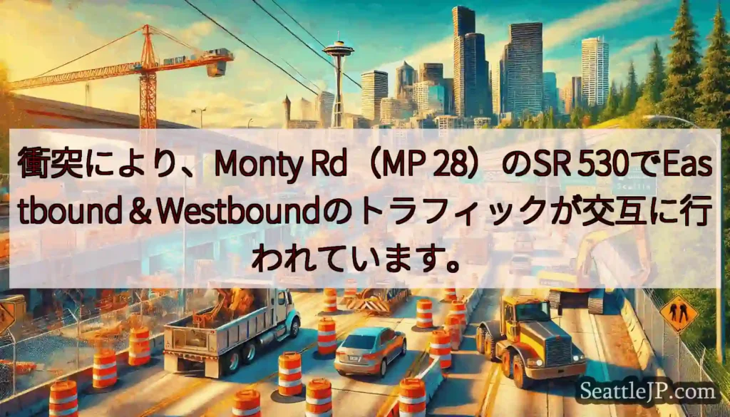 衝突により、Monty Rd（MP 28）のSR