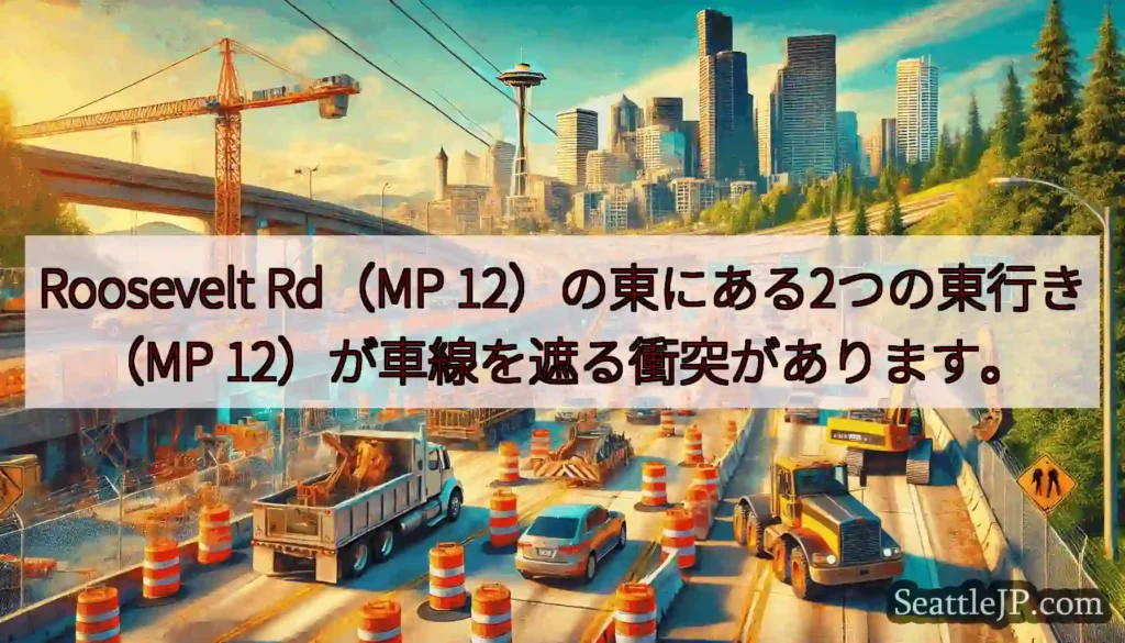 Roosevelt Rd（MP 12）の東にある2つの東行き（MP