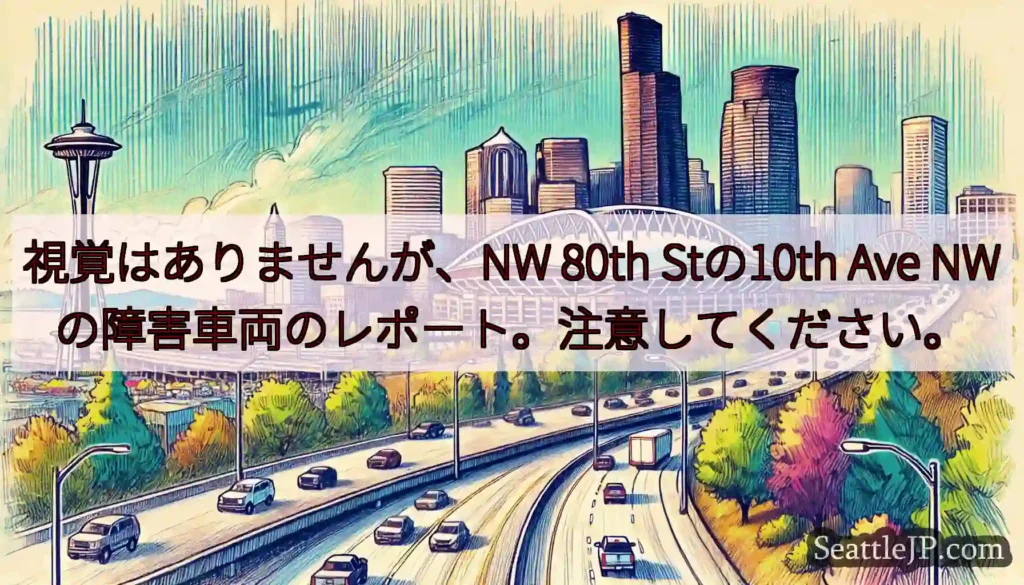 視覚はありませんが、NW 80th Stの10th Ave