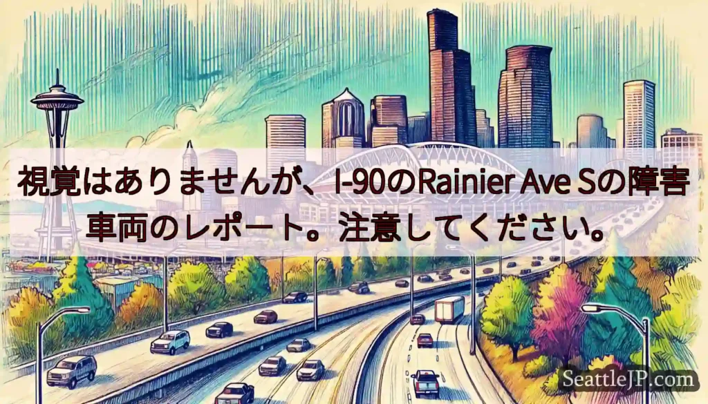視覚はありませんが、I-90のRainier Ave Sの障害車両のレポート。注意してください。