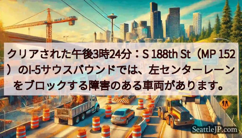 クリアされた午後3時24分：S 188th St（MP