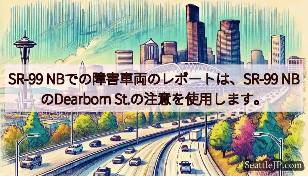 SR-99 NBでの障害車両のレポートは、SR-99 NBのDearborn