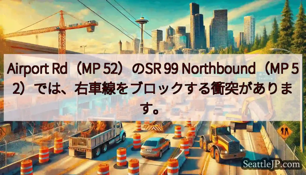 Airport Rd（MP 52）のSR 99 Northbound（MP