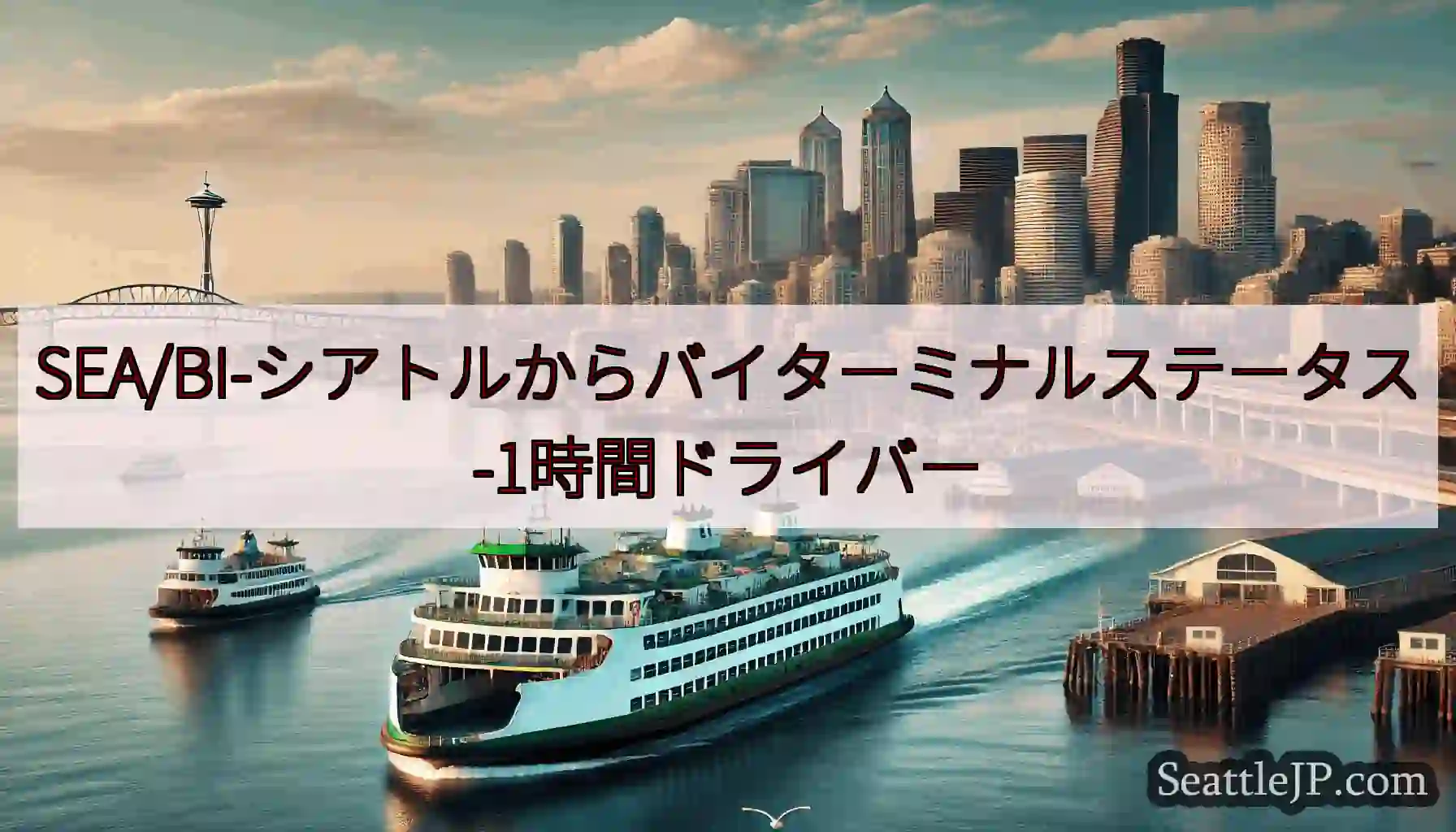 SEA/BI-シアトルからバイターミナルステータス-1時間ドライバーhttps://wsdot.co
