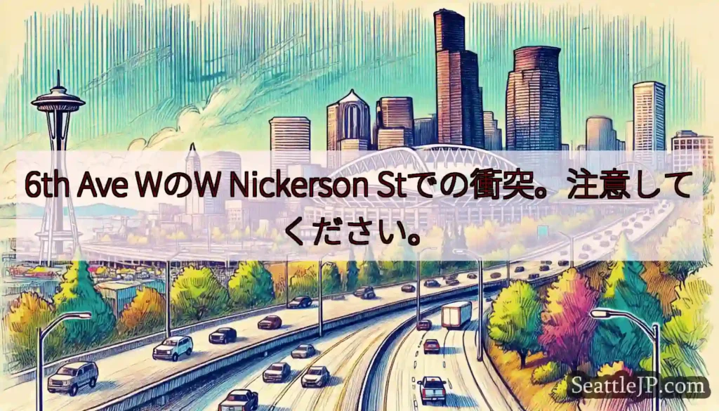 6th Ave WのW Nickerson Stでの衝突。注意してください。