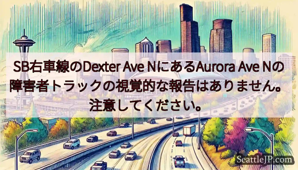 SB右車線のDexter Ave NにあるAurora Ave