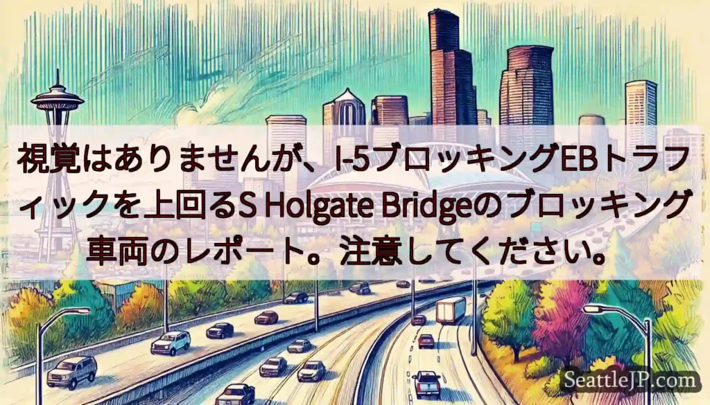 視覚はありませんが、I-5ブロッキングEBトラフィックを上回るS Holgate