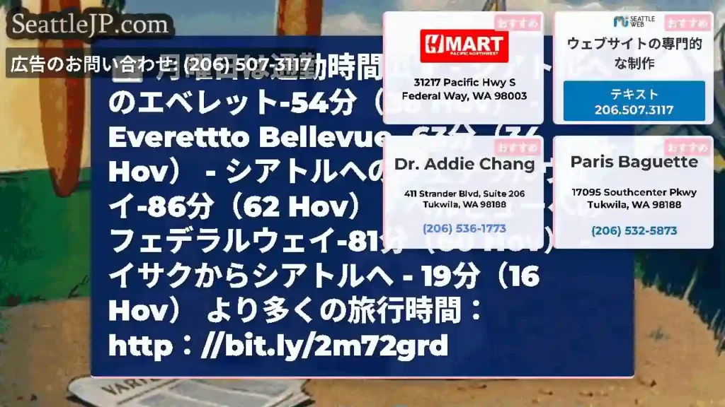 月曜日は通勤時間です