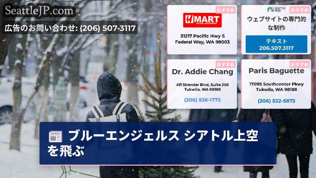 ブルーエンジェルス シアトル上空を飛ぶ