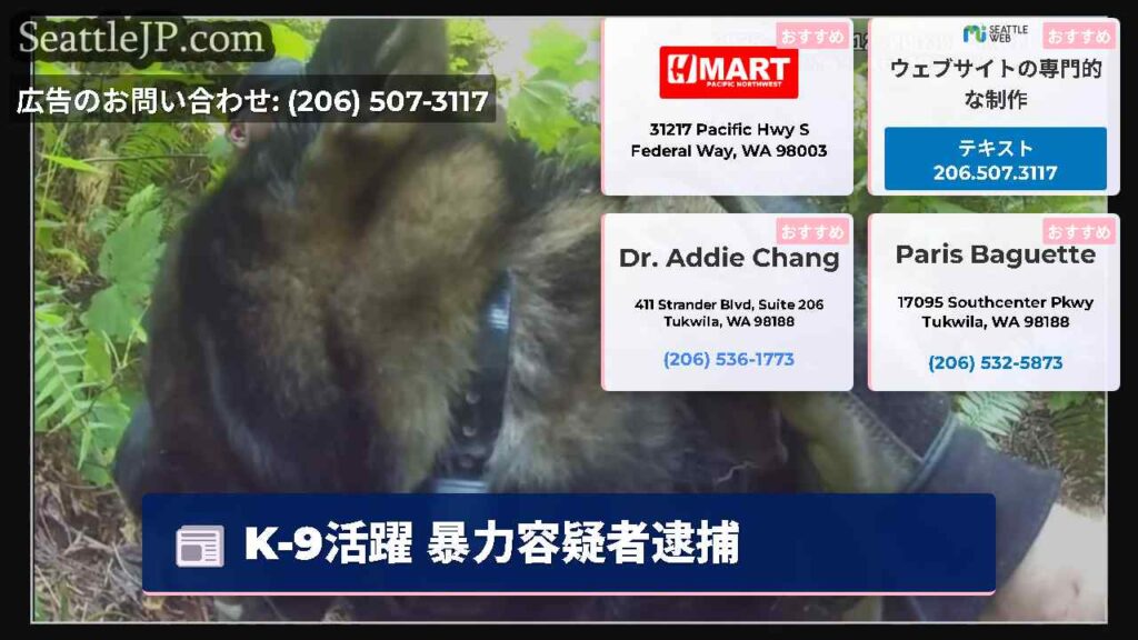 K-9活躍 暴力容疑者逮捕