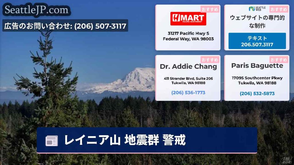 レイニア山 地震群 警戒