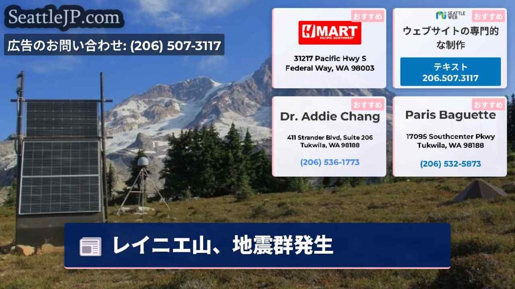 レイニエ山、地震群発生