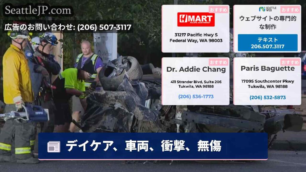 デイケア、車両、衝撃、無傷