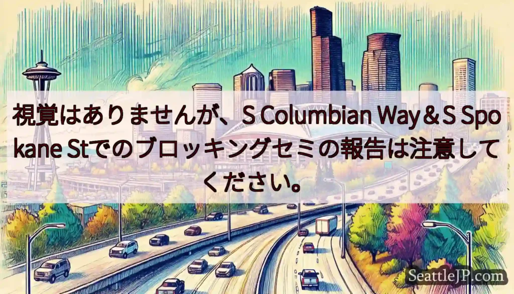 視覚はありませんが、S Columbian Way＆S Spokane
