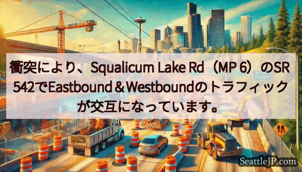 衝突により、Squalicum Lake Rd（MP 6）のSR