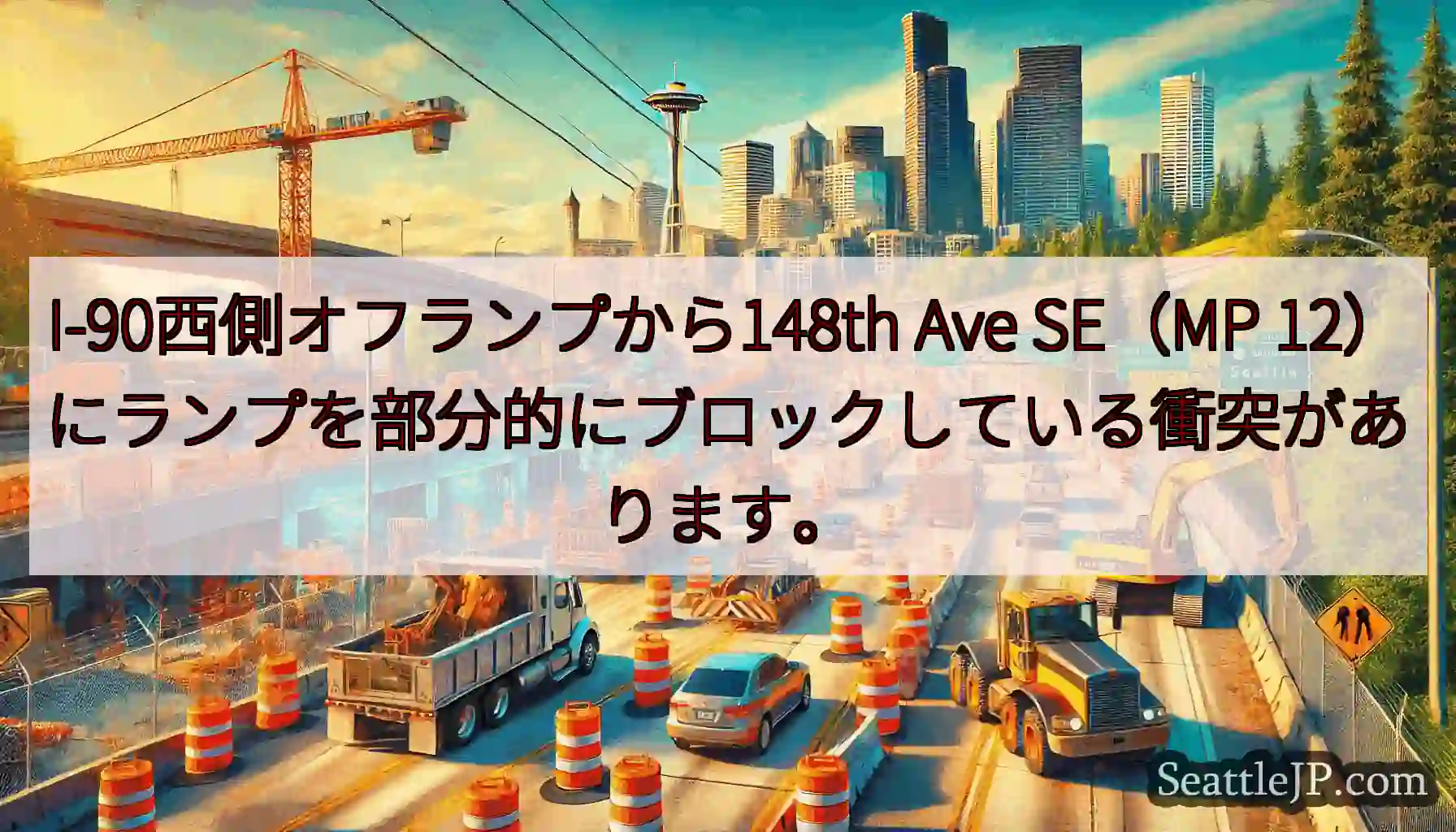I-90西側オフランプから148th Ave SE（MP