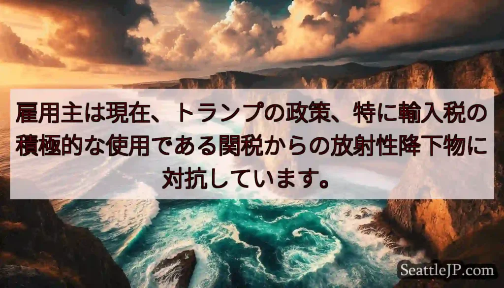 雇用主は現在、トランプの政策、特に輸入税の積極的な使用である関税からの放射性降下物に対抗しています。