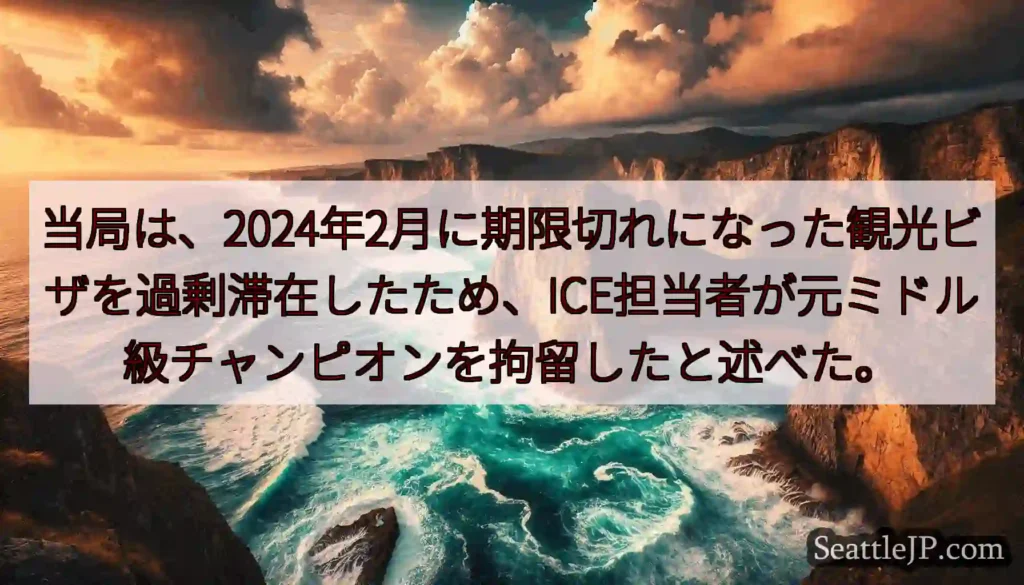当局は、2024年2月に期限切れになった観光ビザを過剰滞在したため、ICE担当者が元ミドル級チャンピ