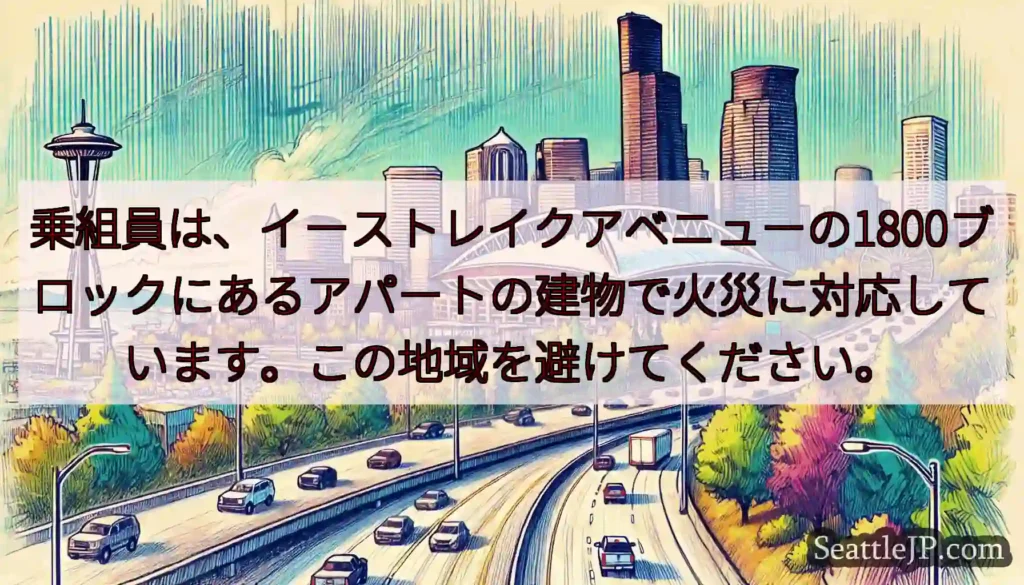 乗組員は、イーストレイクアベニューの1800ブロックにあるアパートの建物で火災に対応しています。この