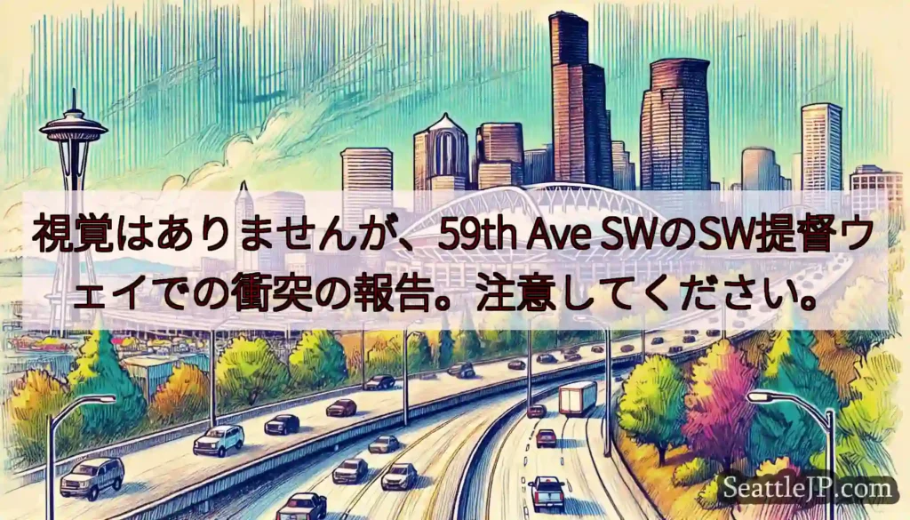 視覚はありませんが、59th Ave SWのSW提督ウェイでの衝突の報告。注意してください。