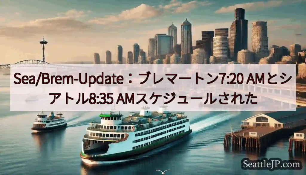 Sea/Brem-Update:ブレマートン7:20 AMとシアトル8:35