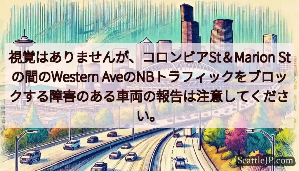 視覚はありませんが、コロンビアSt＆Marion Stの間のWestern