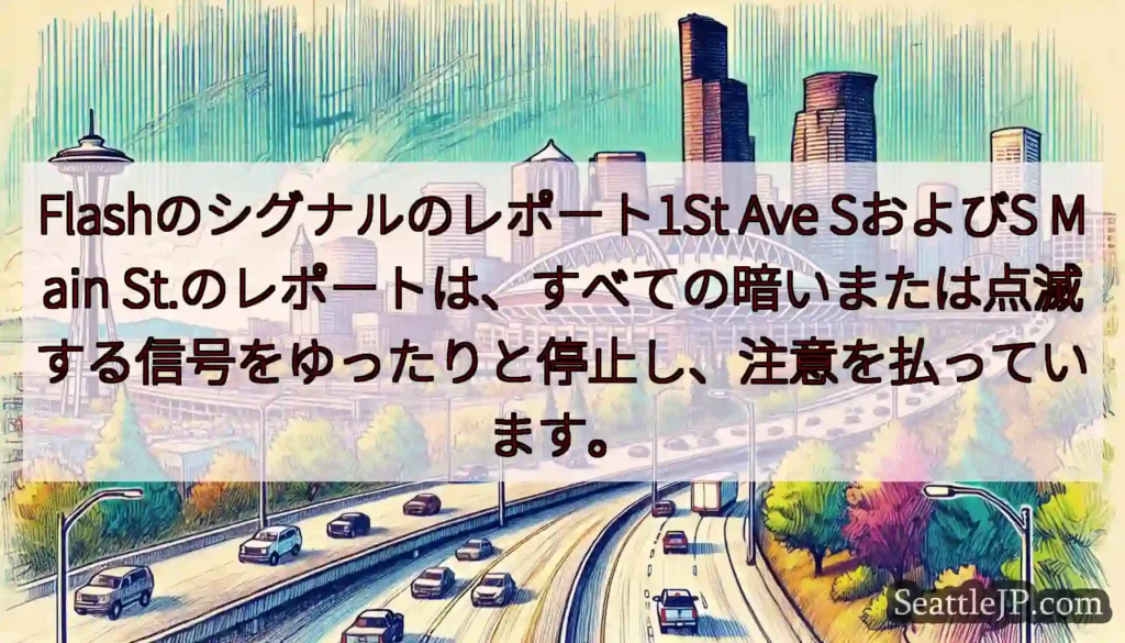 Flashのシグナルのレポート1St Ave SおよびS Main