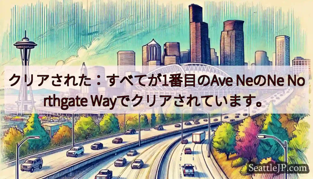 クリアされた：すべてが1番目のAve NeのNe Northgate Wayでクリアされています。