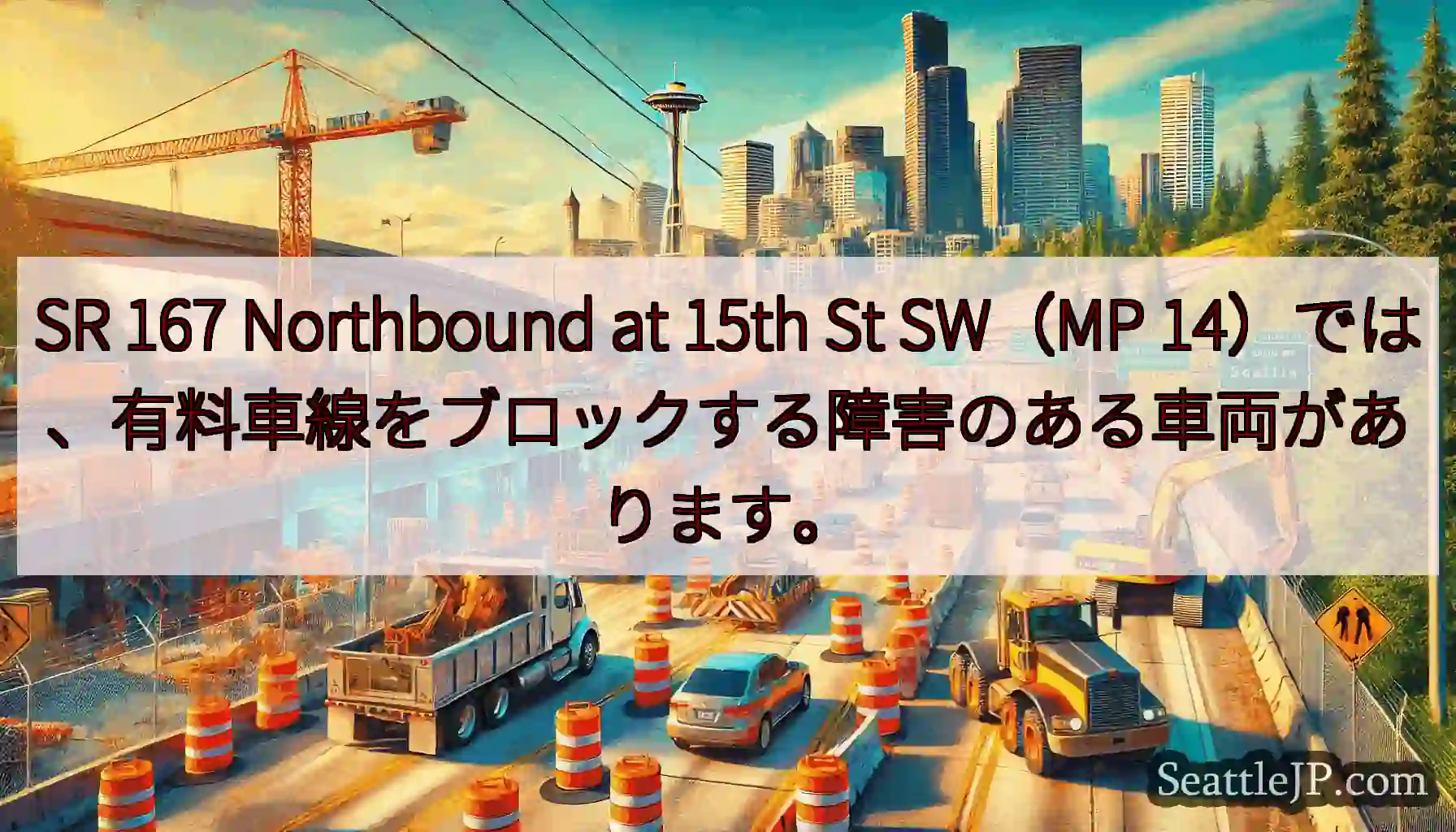 SR 167 Northbound at 15th St SW（MP