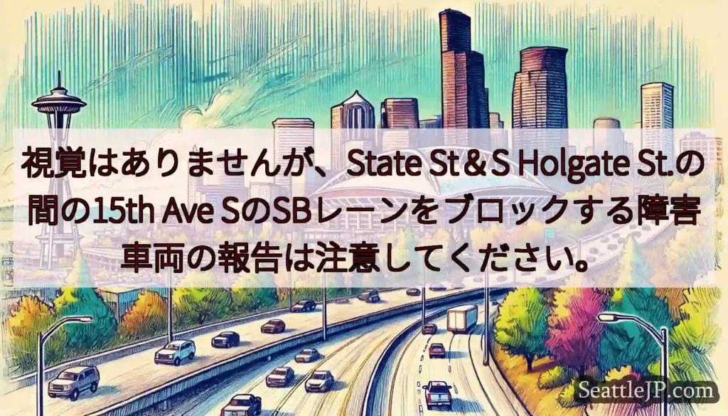 視覚はありませんが、State St＆S Holgate St.の間の15th Ave