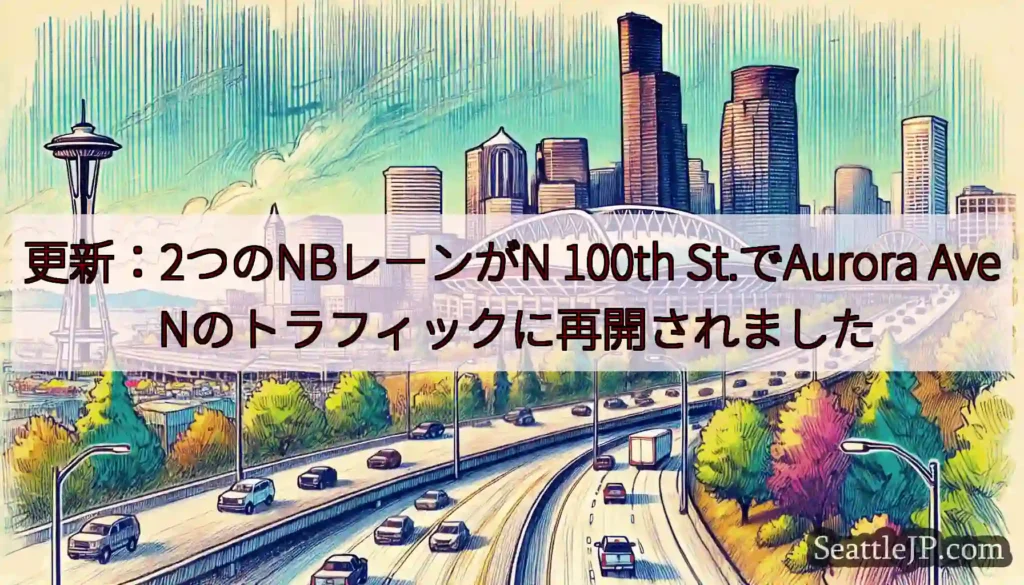 更新：2つのNBレーンがN 100th St.でAurora Ave