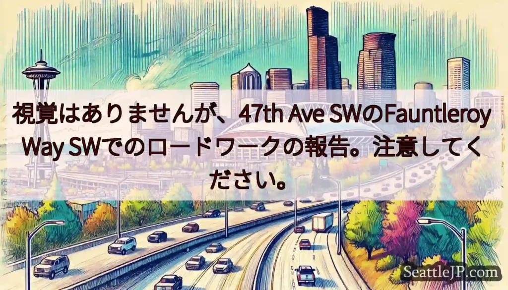 視覚はありませんが、47th Ave SWのFauntleroy Way