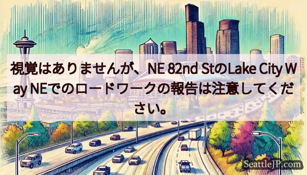 視覚はありませんが、NE 82nd StのLake City Way