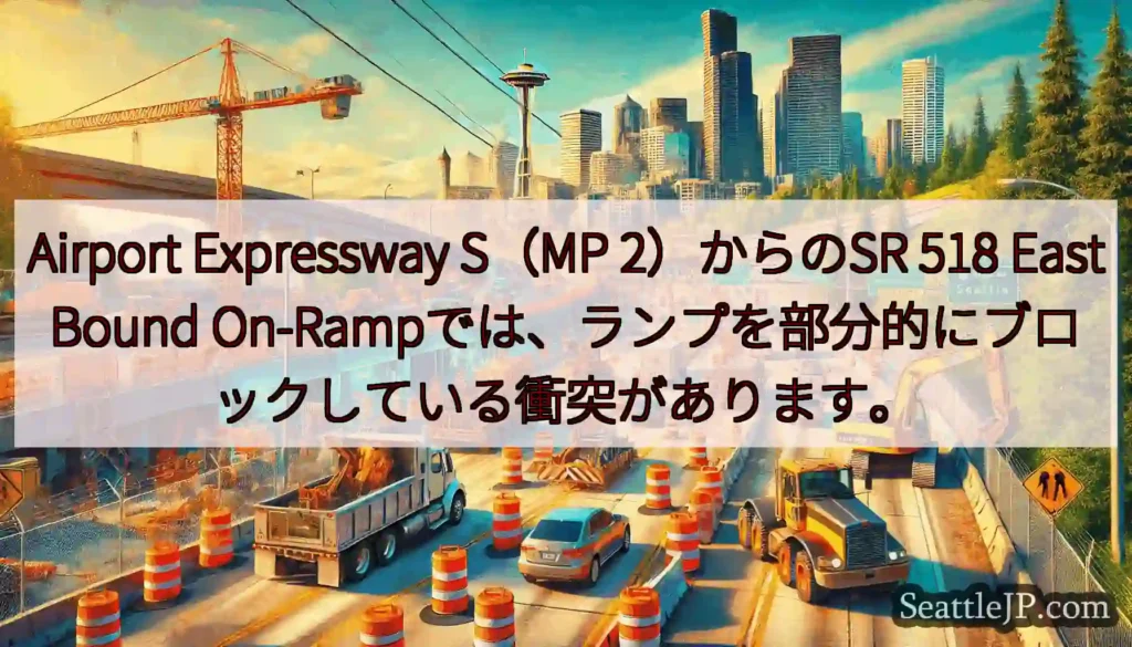 Airport Expressway S（MP 2）からのSR 518 EastBound