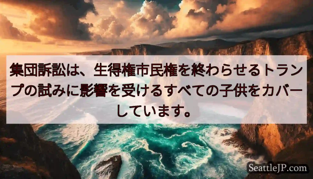 集団訴訟は、生得権市民権を終わらせるトランプの試みに影響を受けるすべての子供をカバーしています。