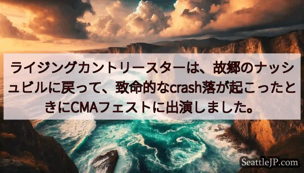 ライジングカントリースターは、故郷のナッシュビルに戻って、致命的なcrash落が起こったときにCMA