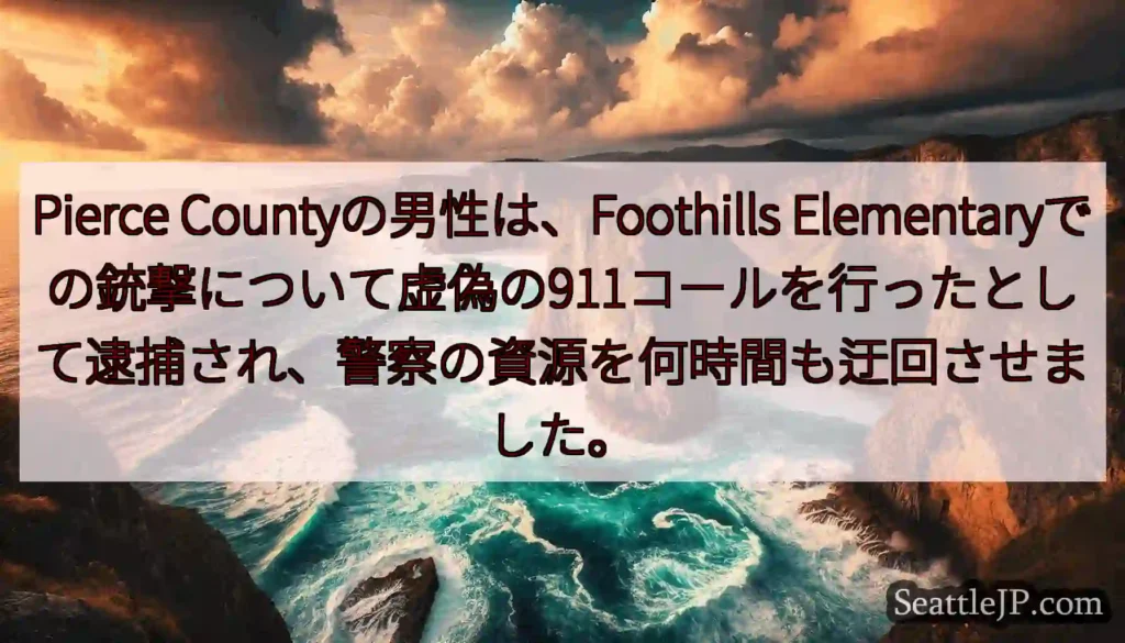 Pierce Countyの男性は、Foothills