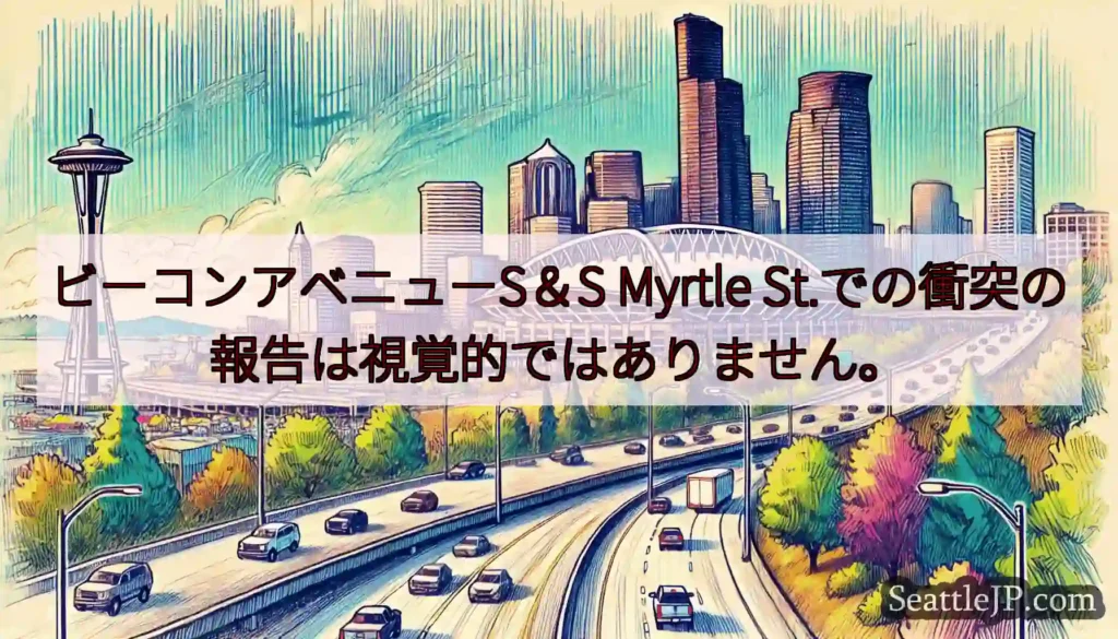 ビーコンアベニューS＆S Myrtle St.での衝突の報告は視覚的ではありません。