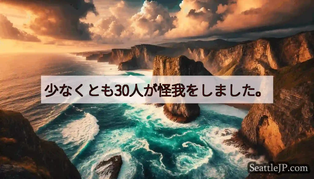 少なくとも30人が怪我をしました。