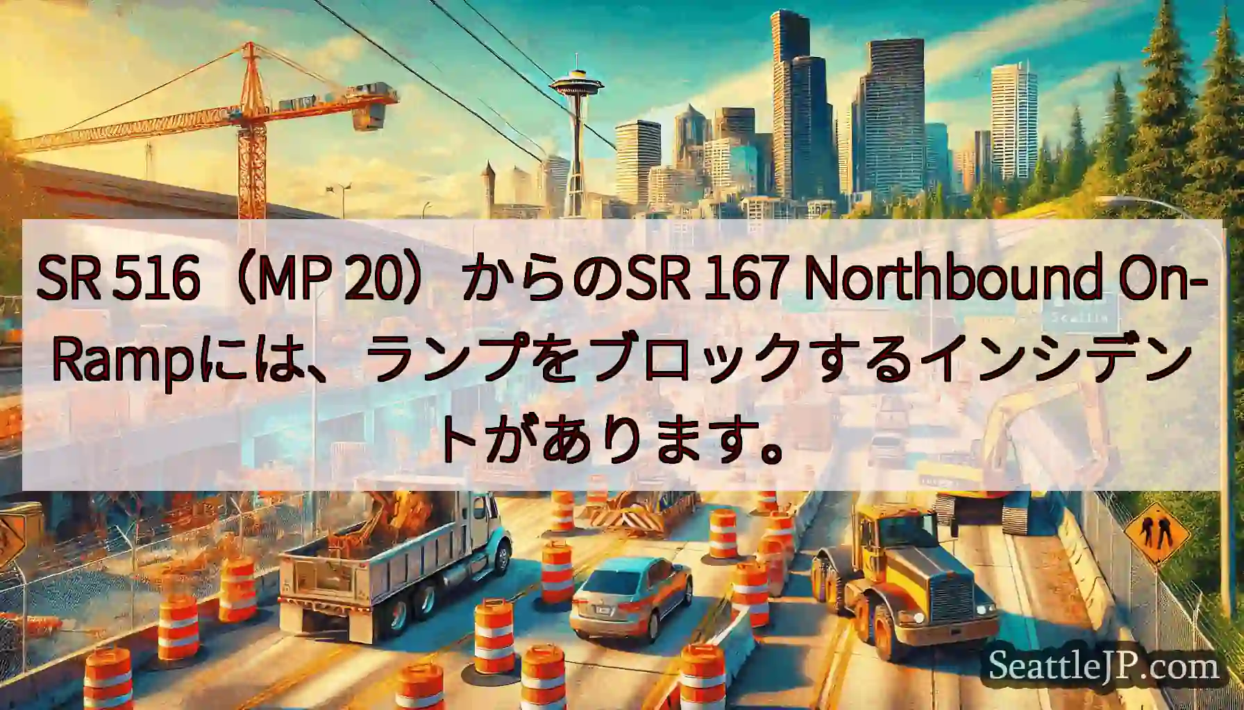 SR 516（MP 20）からのSR 167 Northbound