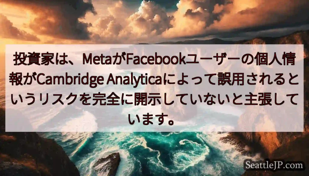 投資家は、MetaがFacebookユーザーの個人情報がCambridge