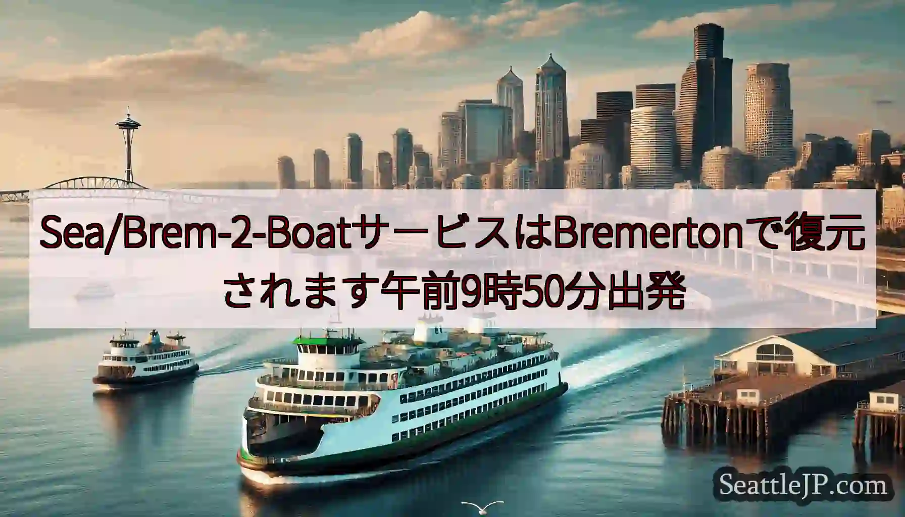 Sea/Brem-2-BoatサービスはBremertonで復元されます午前9時50分出発https