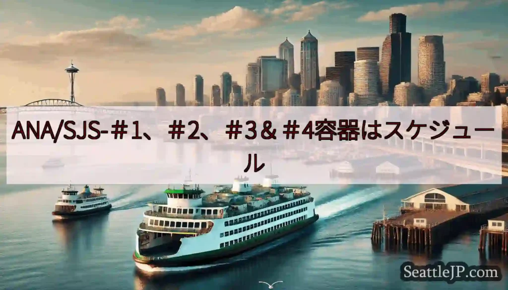 ANA/SJS-＃1、＃2、＃3＆＃4容器はスケジュールhttps://wsdot.com/ferr