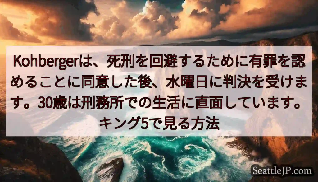 Kohbergerは、死刑を回避するために有罪を認めることに同意した後、水曜日に判決を受けます。30